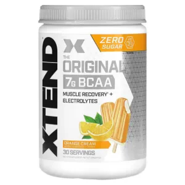 BCAA, The Original 7G BCAA, XTend, Scivation, відновлення м'язів з електролітами, апельсиновий крем, 396 г