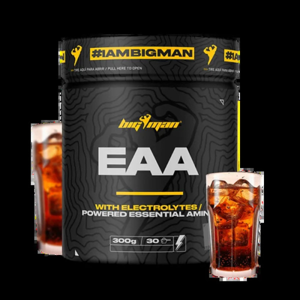 ЕАА (незамінні амінокислоти) з електролітами, EAA+Electrolytes, BigMan, зі смаком коли, порошок, 300 г