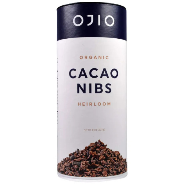 Натуральні какао боби, Cacao Nibs Heirloom, Ojio, органік, 227 г