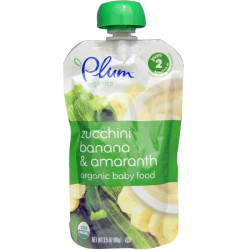 Детское пюре цукини банан амарант, Plum Organics Baby Food, этап 2, органик, 99 г
