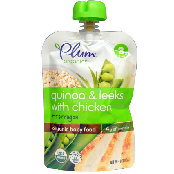 Пюре з кіноа, порею, курки, (Baby Food), Plum Organics, 113 г