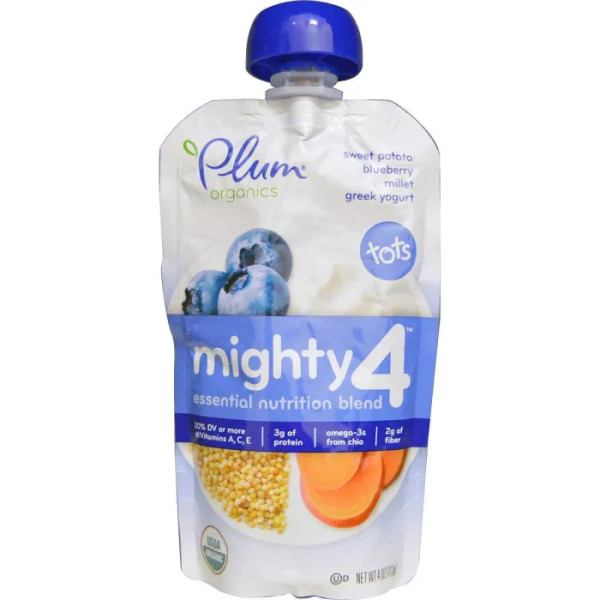 Суміш - пюре, (Mighty 4, Essential Nutrition Blend), Plum Organics, 113 г