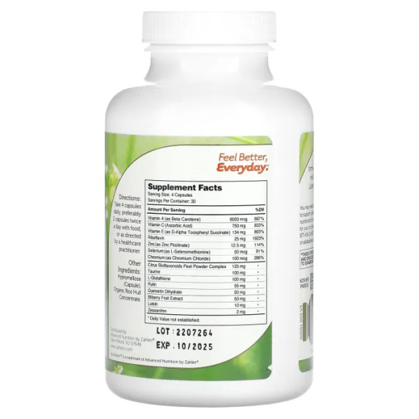 Здоров'я очей, поліпшена формула, AccuVision, Zahler, 120 капсул