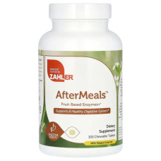 Фруктові ферменти жувальні, Zahler AfterMeals Fruit-Based Enzymes+, 100 жувальних таблеток