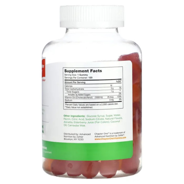 Вітамін D3, Vitamin D3, Chapter One, зі смаком, 120 жувальних цукерок