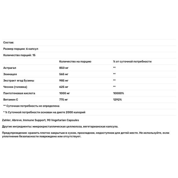 Поддержка иммунной системы, ImmunAbreve, Zahler, 90 капсул