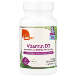 Витамин D3 1250 мкг 50000 МЕ, Zahler Vitamin D3, 120 капсул