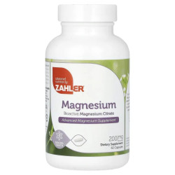 Магний 200 мг улучшенная формула, Zahler Magnesium, 60 капсул