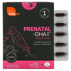 Пренатальний комплекс з DHA 300, Zahler Prenatal + DHA, 60 капсул