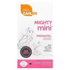 Пренатальний міні-комплекс з DHA 100 мг, Zahler Mighty Mini Prenatal + DHA, 90 гелевих капсул