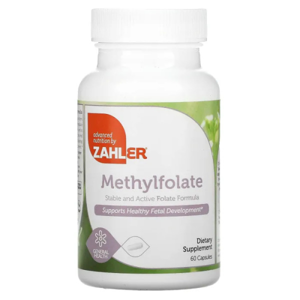 Метилфолат, Methylfolate, Zahler, підтримує здоровий розвиток плода, 60 капсул (1000 мкг DFE на капсулу)
