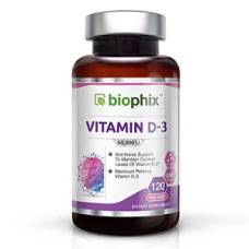 Вітамін D3 50000 МО, Vitamin D3 Biophix, 120 вегетаріанських капсул
