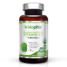 Вітамін D3 5000 МО органік, Organic Vitamin D3 Biophix, 120 капсул