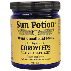 Кордицепс грибний порошок, Sun Potion Cordyceps, органік, 100 г