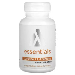 Кофеїн + L-теанін, Caffeine + L-Theanine Essentials TransformHQ, 180 капсул