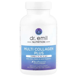 Мульти коллаген плюс (типы I, II, III, V и X), Dr. Emil Nutrition Multi Collagen Plus, 90 капсул