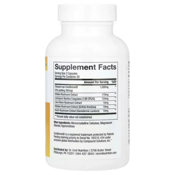 Підтримка здоров'я кишківника, Total Gut Complex, Dr. Emil Nutrition, 60 капсул