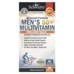 Мультивитамины для мужчин 50+, Men's 50+ Multivitamin BioSchwartz, 60 растительных капсул