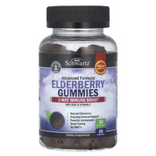 Бузина с цинком и витамином C жевательные, Elderberry Gummies with Zinc & Vitamin C BioSchwartz, 60 жевательных конфет