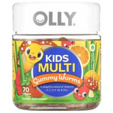 Мультивітаміни для дітей жувальні кислий фруктовий пунш, OLLY Kids Multi, 70 жувальних цукерок