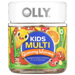 Мультивитамины для детей жевательные кислый фруктовый пунш, OLLY Kids Multi, 70 жевательных конфет