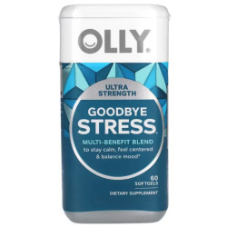 Антистресс, OLLY Goodbye Stress, с ашвагандой и L теанином 60 таблеток