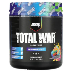 Предтренировочный комплекс, вкус радужная конфета, Redcon1 Total War Preworkout, 441 г