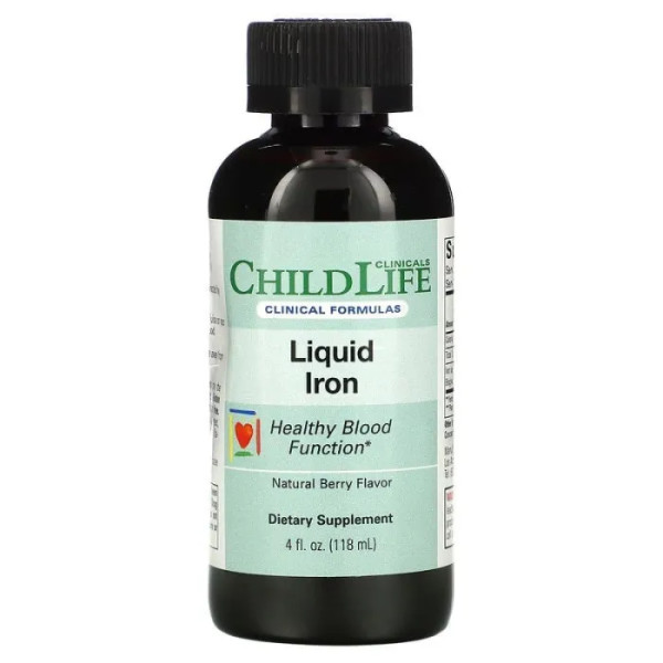 Залізо рідке, Liquid Iron, Childlife Clinicals, смак ягід, 118 мл