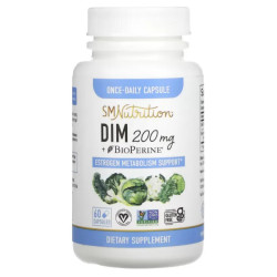 ДІМ 200 мг, SMNutrition DIM + BioPerine, з BioPerine 60 капсул
