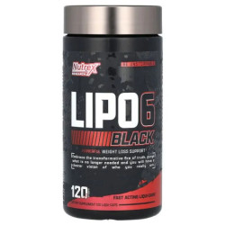 Жиросжигатель LIPO-6 Black, Nutrex Research Labs, максимальная эффективность, 120 капсул с жидкостью