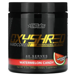 Жироспалювач термогенний, OxyShred Hardcore Thermogenic Fat Burner EHPlabs, кавунові цукерки, 260 г