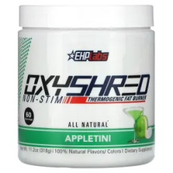 Жиросжигатель термогенный, OxyShred Non-Stim Thermogenic Fat Burner EHPlabs, вкус яблочный мартини, 318 г