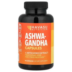 Ашвагандха, Ashwagandha Havasu Nutrition, 90 капсул