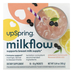 Суміш для підвищення лактації UpSpring Milkflow Drink Mix, смак бузинний лимонад 16 пакетиків по 10 г