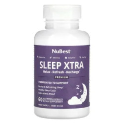 Підтримка сну, Sleep Xtra NuBest, 60 вегетаріанських капсул