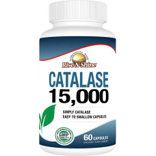 Каталаза 15000 ОД, Catalase 15,000 Rise-N-Shine, для чоловіків та жінок, 60 капсул