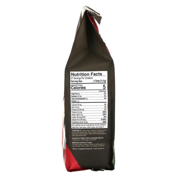 Кава з гарцинією камбоджійською і женьшенем, Slim Ground Coffee, VitaCup, мелена, середнього обсмажування, 312 г