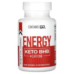 Кетоновые соли с кофеином, BHB + Caffeine KetoLogic Keto Energy, 60 вегетарианских капсул