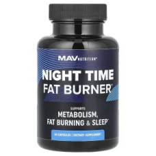 Жироспалювач, Night Time Fat Burner MAV Nutrition, нічний, 60 капсул