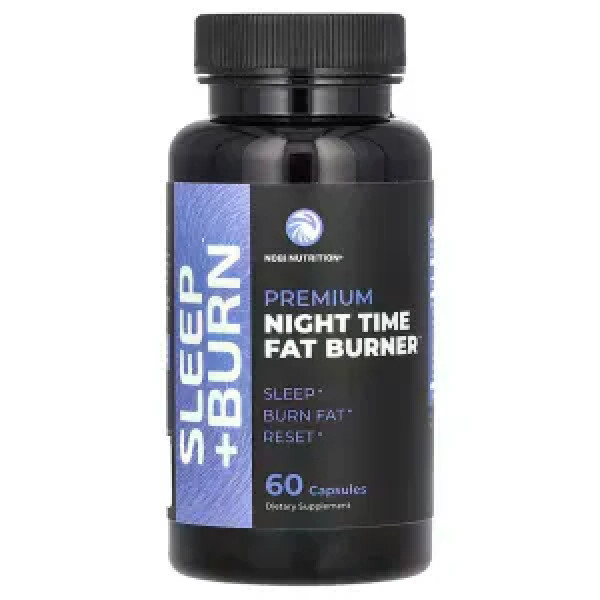 Жироспалювач, Night Time Fat Burner, Nobi Nutrition, преміальний, нічний, 60 капсул