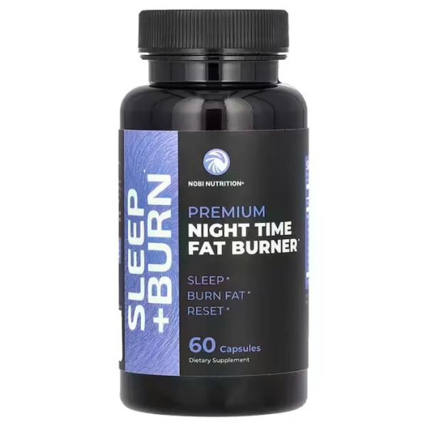 Жироспалювач, Night Time Fat Burner, Nobi Nutrition, преміальний, нічний, 60 капсул