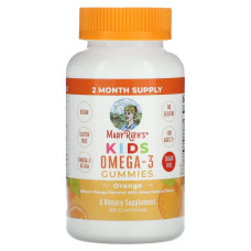 Омега-3 для детей жевательные 2+, вкус апельсин, Kids Omega-3 Gummies MaryRuth's, 60 жевательных конфет