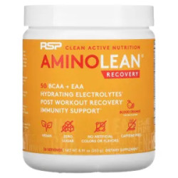 Амінокислоти для зниження ваги, AminoLean Recovery RSP Nutrition, червоний апельсин, 253 г