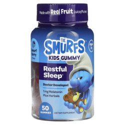 Спокійний сон для дітей 3+, Restful Sleep The Smurfs Kids Gummy, смак смурф ягоди, 50 жувальних цукерок