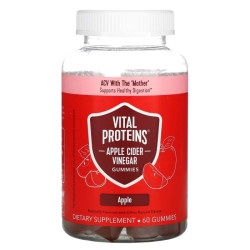 Яблучний оцет жувальні, Vital Proteins Apple Cider Vinegar Gummies, смак яблуко, 60 жувальних цукерок