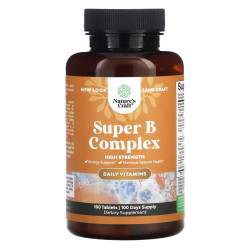 Витамины группы B, Super B Complex Nature's Craft, комплекс, высокая сила действия, 100 таблеток