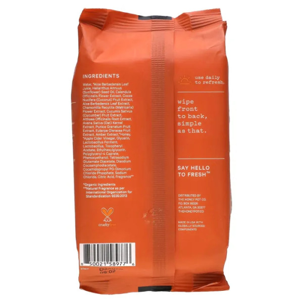 Серветки з бурштином та сандаловим деревом, The Honey Pot Company, 30 штук