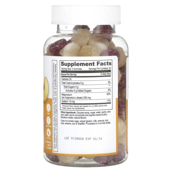 Магній цитрат, Magnesium Citrate, Lifeable, 250 мг, 90 жувальних цукерок (83,33 мг в одній цукерці)