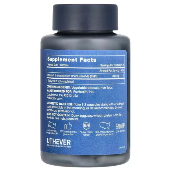 Нікотинамідмононуклеотид, NMN Pro 300, ProHealth Longevity, покращене поглинання, 300 мг, 30 капсул