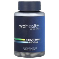Птеростильбен 250 мг, ProHealth Longevity Pterostilbene Pro 250, 60 капсул